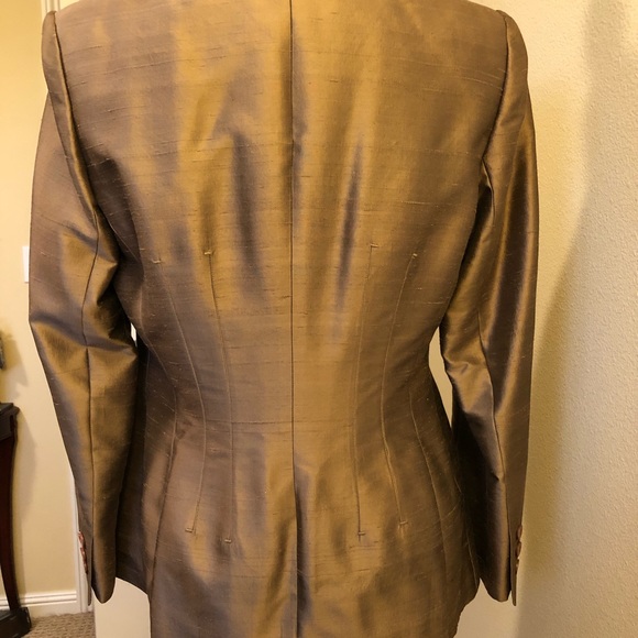 Bronze Silk Blazer - Picture 3 of 5